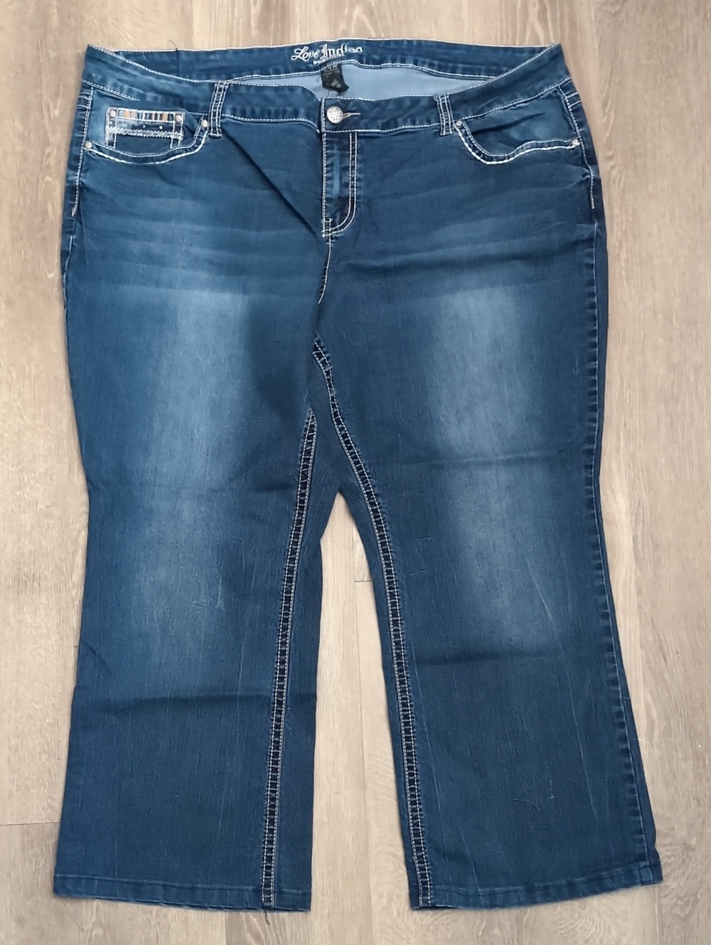 Denim Cropped Capri Jeans